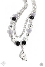 Load image into Gallery viewer, High-End Habitat- Black and Silver Necklace- Paparazzi Accessories
