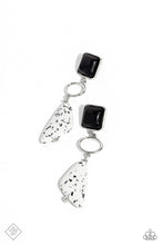 Load image into Gallery viewer, High-End Hallmark- Black and Silver Earrings- Paparazzi Accessories