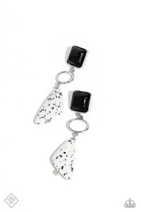 High-End Hallmark- Black and Silver Earrings- Paparazzi Accessories