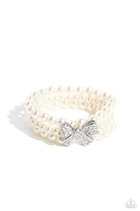 How Do You Do!- White and Silver Bracelet- Paparazzi Accessories