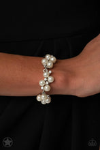 Load image into Gallery viewer, I Do- White and Silver Bracelet- Paparazzi Accessories