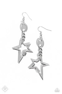 Iconic Impression- Silver Earrings- Paparazzi Accessories