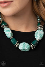 Load image into Gallery viewer, In Good Glazes- Blue and Silver Necklace- Paparazzi Accessories