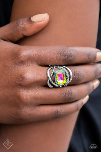Incandescent Introduction- Multicolored Silver Ring- Paparazzi Accessories