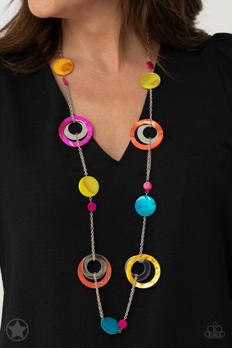 Kaleidoscopically Captivating- Multicolored Silver Necklace- Paparazzi Accessories
