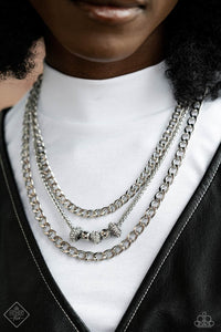 Layered Loyalty- White and Silver Necklace- Paparazzi Accessories