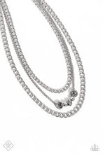 Load image into Gallery viewer, Layered Loyalty- White and Silver Necklace- Paparazzi Accessories