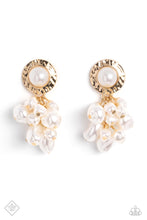 Load image into Gallery viewer, Long Time No SEA-White and Gold Earrings- Paparazzi Accessories
