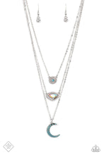 Load image into Gallery viewer, Lunar Lineup- Blue and Silver Necklace- Paparazzi Accessories