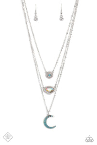 Lunar Lineup- Blue and Silver Necklace- Paparazzi Accessories