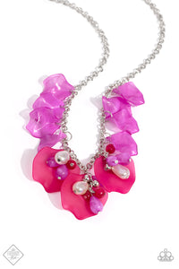 Lush Layers- Pink and Silver Necklace- Paparazzi Accessories