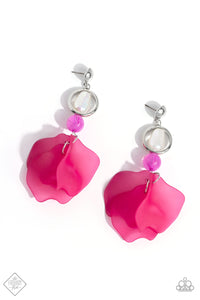 Lush Limit- Pink and Silver Earrings- Paparazzi Accessories