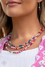 Load image into Gallery viewer, Multicolored Mashup- Multicolored Gold Necklace- Paparazzi Accessories