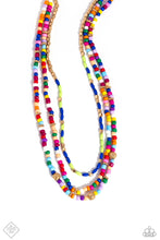 Load image into Gallery viewer, Multicolored Mashup- Multicolored Gold Necklace- Paparazzi Accessories