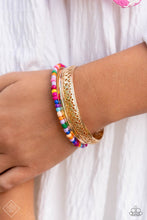 Load image into Gallery viewer, Multicolored Medley- Multicolored Gold Bracelet- Paparazzi Accessories