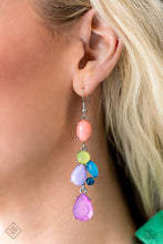 Load image into Gallery viewer, Mystifying Matinee- Multicolored Silver Earrings- Paparazzi Accessories