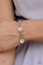 Load image into Gallery viewer, Once Upon A Treasure- White and Silver Bracelet- Paparazzi Accessories