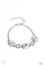 Load image into Gallery viewer, Once Upon A Treasure- White and Silver Bracelet- Paparazzi Accessories