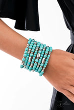 Load image into Gallery viewer, Party Crusher- Blue and Silver Zi Bracelet- Paparazzi Accessories