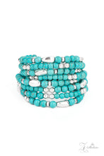 Load image into Gallery viewer, Party Crusher- Blue and Silver Zi Bracelet- Paparazzi Accessories