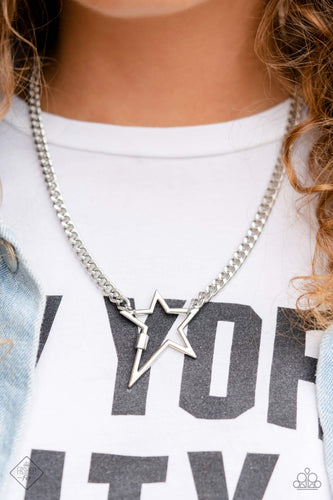 Playful Popstar- Silver Necklace- Paparazzi Accessories