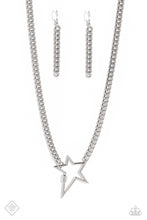 Load image into Gallery viewer, Playful Popstar- Silver Necklace- Paparazzi Accessories