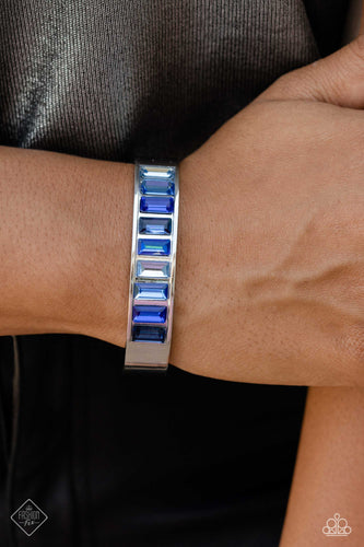 Practiced Poise- Blue and Silver Bracelet- Paparazzi Accessories