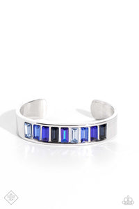 Practiced Poise- Blue and Silver Bracelet- Paparazzi Accessories