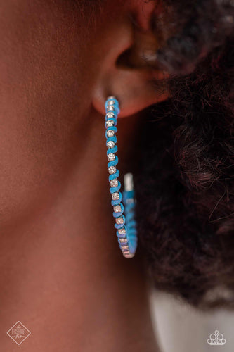 Put A STRING On It- Blue and Silver Earrings- Paparazzi Accessories