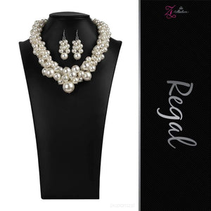 Regal- White and Silver Necklace- Paparazzi Accessories