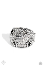 Load image into Gallery viewer, Reliable Radiance- White and Silver Ring- Paparazzi Accessories