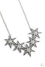 Load image into Gallery viewer, Rockstar Ready- White and Silver Necklace- Paparazzi Accessories