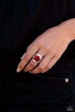 Load image into Gallery viewer, ROSE To My Heart- Red and Silver Ring- Paparazzi Accessories