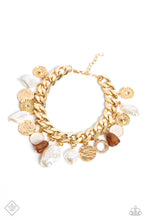 Load image into Gallery viewer, SEA For Yourself- White and Gold Bracelet- Paparazzi Accessories