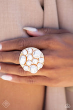 Load image into Gallery viewer, SEA Reason- White and Gold Ring- Paparazzi Accessories