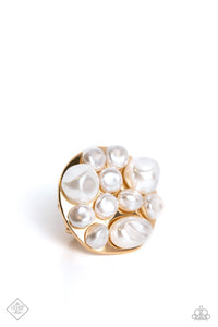 SEA Reason- White and Gold Ring- Paparazzi Accessories