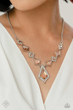 Load image into Gallery viewer, Sharp Showroom- Orange and Silver Necklace- Paparazzi Accessories