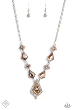 Load image into Gallery viewer, Sharp Showroom- Orange and Silver Necklace- Paparazzi Accessories