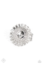 Load image into Gallery viewer, Shimmery Sparkle- White and Silver Ring- Paparazzi Accessories