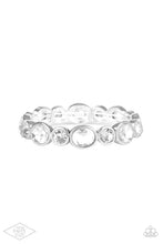 Load image into Gallery viewer, Still GLOWING Strong- White and Silver Bracelet- Paparazzi Accessories