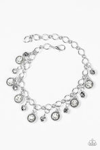 Load image into Gallery viewer, Stratosphere Shimmer- White and Silver Bracelet- Paparazzi Accessories