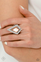 Load image into Gallery viewer, Stylish Studio- Orange and Silver Ring- Paparazzi Accessories