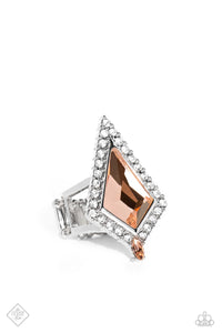 Stylish Studio- Orange and Silver Ring- Paparazzi Accessories