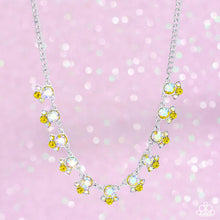 Load image into Gallery viewer, Tabloid Treasure- Yellow and Silver Necklace- Paparazzi Accessories