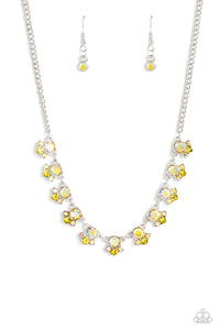 Tabloid Treasure- Yellow and Silver Necklace- Paparazzi Accessories