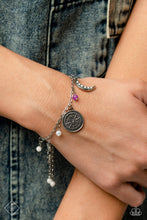 Load image into Gallery viewer, Talented Traveler- Purple and Silver Bracelet- Paparazzi Accessories
