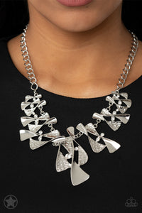 The Sands Of Time- White and Silver Necklace- Paparazzi Accessories