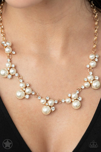 Toast To Perfection- White and Gold Necklace- Paparazzi Accessories