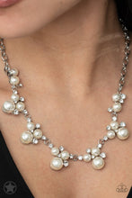 Load image into Gallery viewer, Toast To Perfection- White and Silver Necklace- Paparazzi Accessories