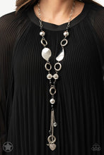 Load image into Gallery viewer, Total Eclipse Of The Heart- Black and Silver Necklace- Paparazzi Accessories